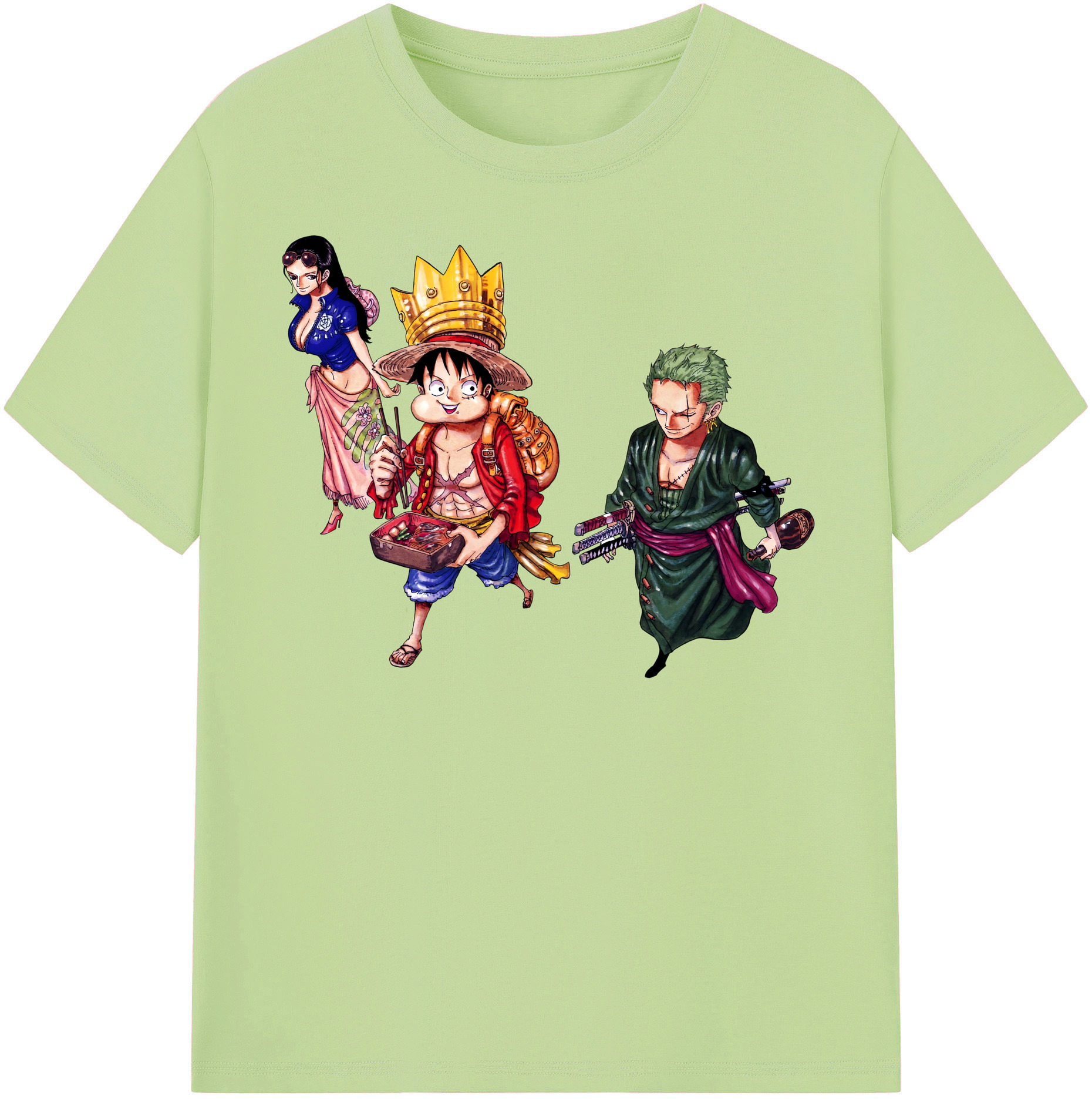 ワンピース モンキー・D・ルフィ ONE PIECE Monkey D. Luffy 綿100％半袖Tシャツ（フロントプリント）